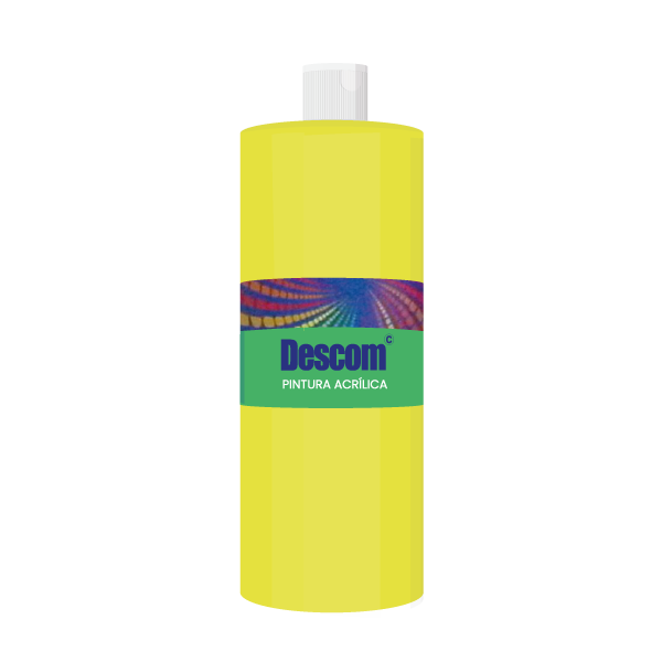 Pint. acrílica Descom 500 ml. Amarillo Lima (10)