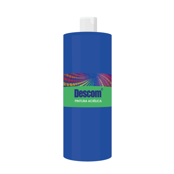 Pint. acrílica Descom 500 ml. Azul oscuro (10)