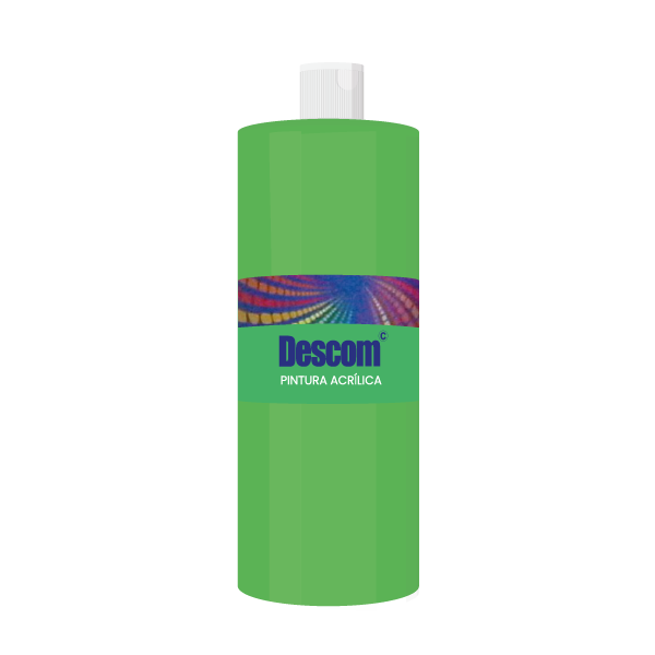 Pint. acrílica Descom 500 ml. Verde claro (10)