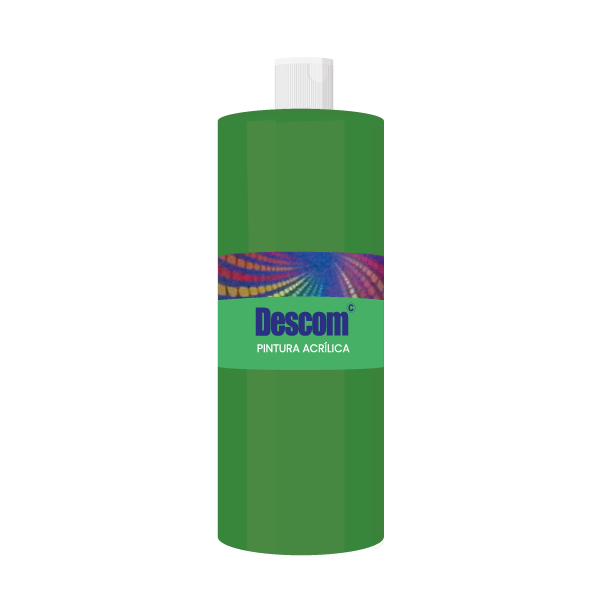 Pint. acrílica Descom 500 ml. Verde oscuro (10)
