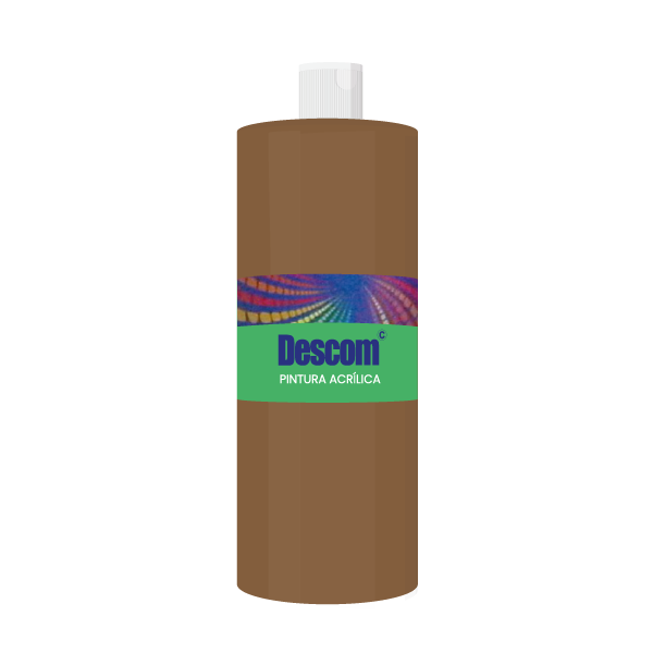 Pint. acrílica Descom 500 ml. Marrón (10)