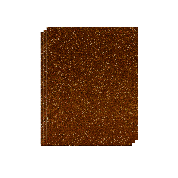 Bolsa 3 planchas Eva 40x60 cm. Purpurina Marrón  (1)