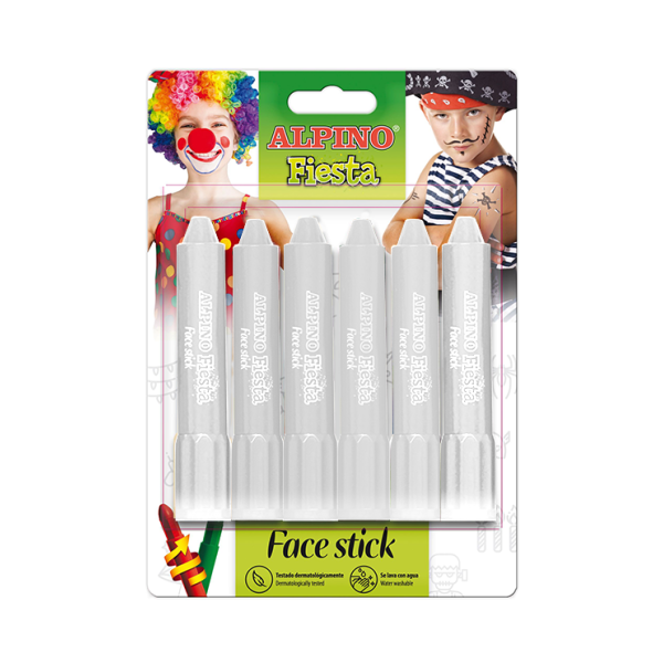Blíster 6 barras maquillaje Face Stick Blanco (20)