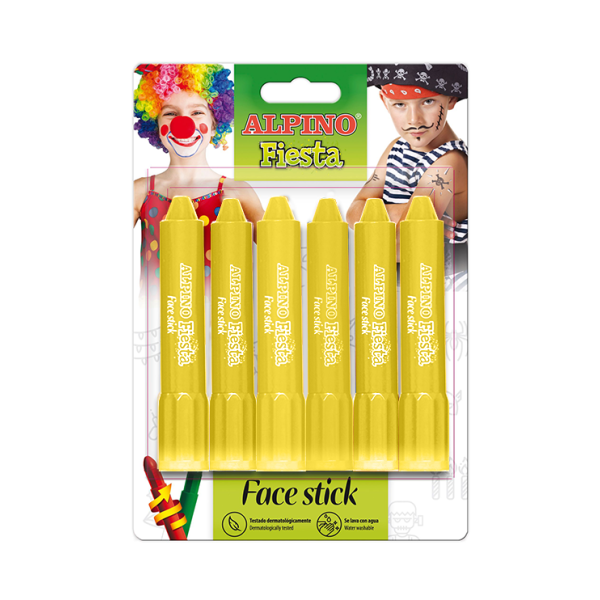 Blíster 6 barras maquillaje Face Stick Amarillo (20)