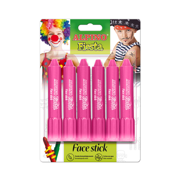 Blíster 6 barras maquillaje Face Stick Rosa (20)
