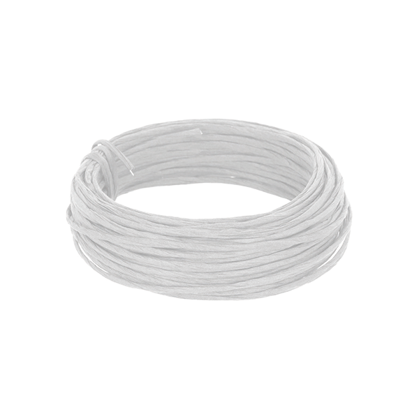 Rollo 10 m. alambre recubierto papel Blanco (6)