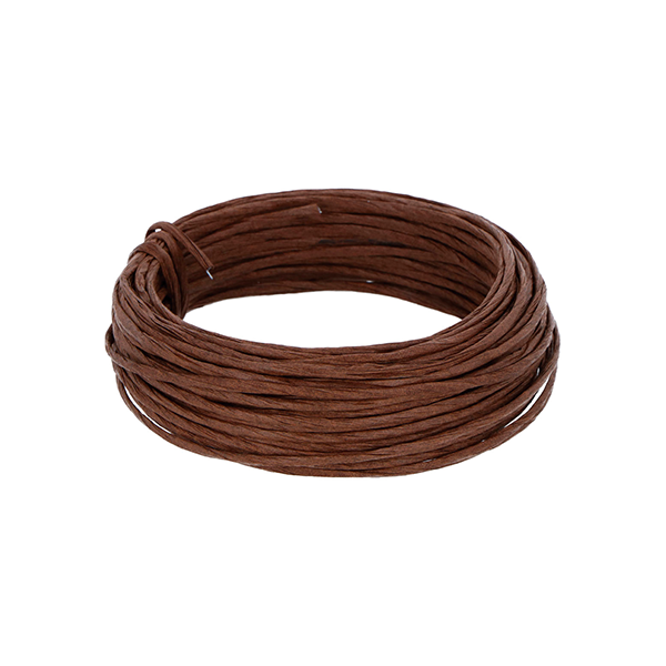 Rollo 10 m. alambre recubierto papel Marron (6)