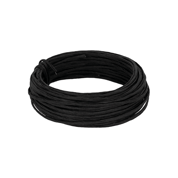 Rollo 10 m. alambre recubierto papel Negro (6)