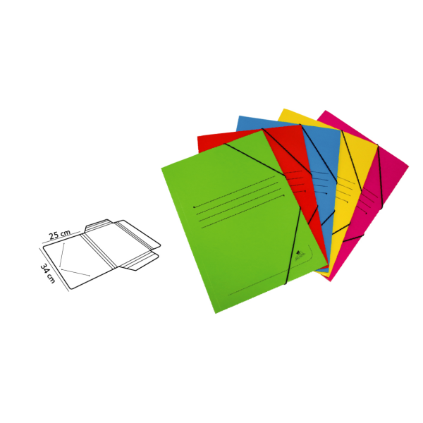 Carpeta gomas cartón colores