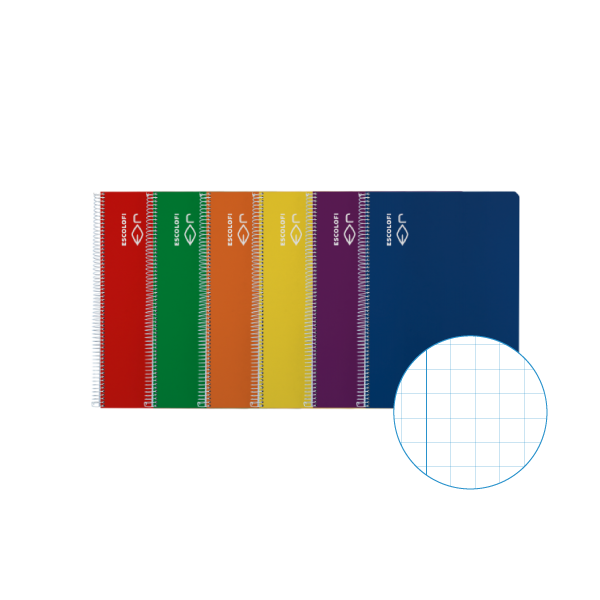 Cuaderno Escolofi tapa dura 4º 50 h. cuad. 6x6
