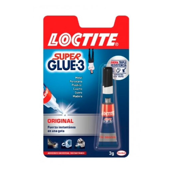 Pegamento Super Glue 3 tubo 3 gr.