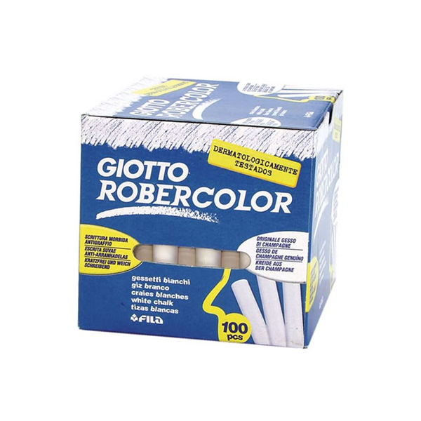 Tiza Giotto robercolor Blanca. Caja 100