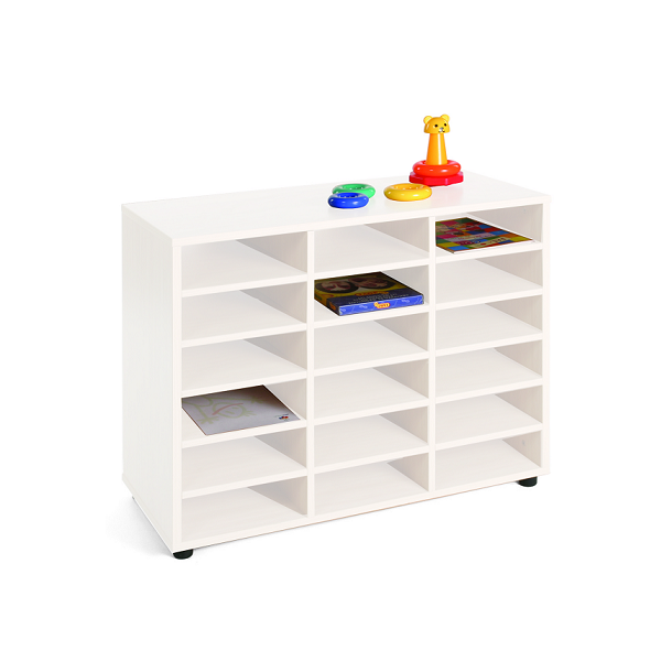 Mueble 18 casillas blanco