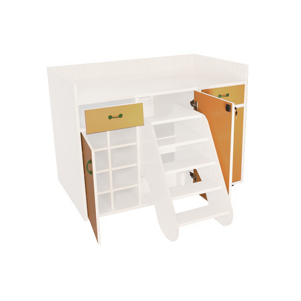 Mueble cambiador escal. 3 ptas. blanco