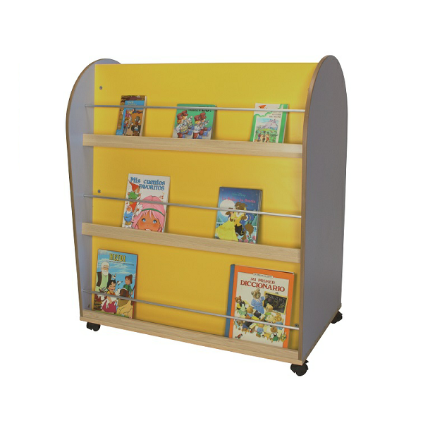 Mueble expos. libros haya oval. 2 caras