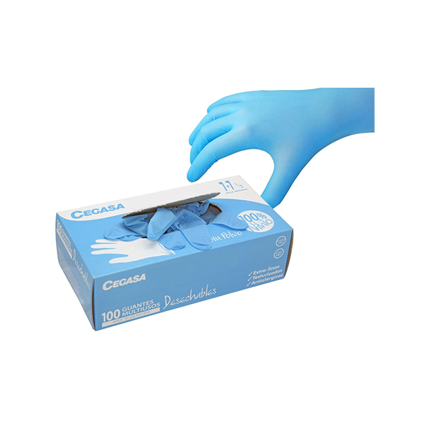 Guantes nitrilo Cegasa zap. T/7/7,5