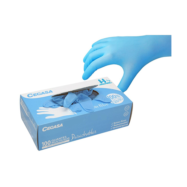 Guantes nitrilo Cegasa zap. T/grande 8 / 8.5