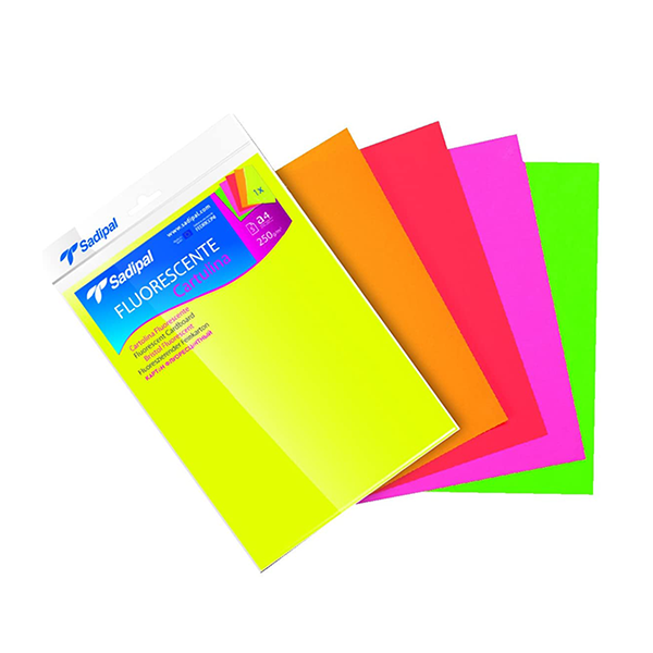 Cartulina fluoresc. surtido 50x65 cm Pack 5