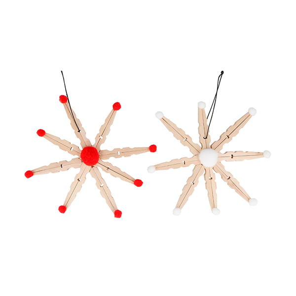 Pinzas grandes mandera natural 60 u.