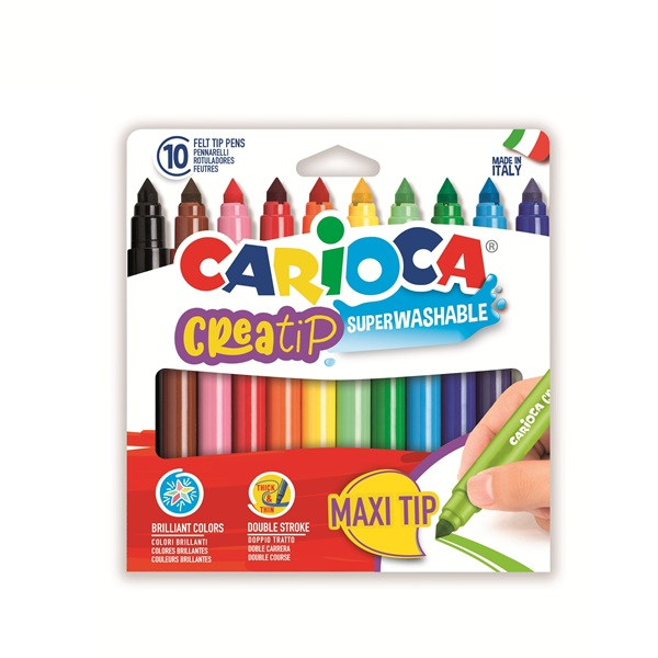 Rotuladores punta Maxi Creatip. Caja 10 u.