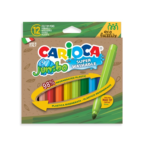 Rotulador Carioca Jumbo eco family. Caja 12 u.