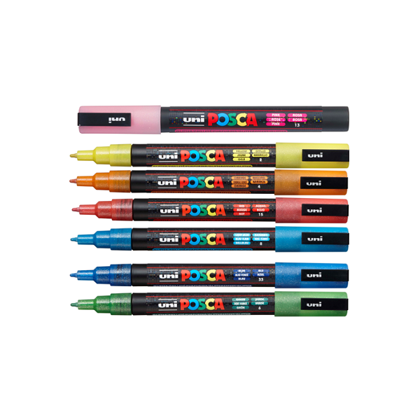 Uni posca PC-3M purpurina unicolor