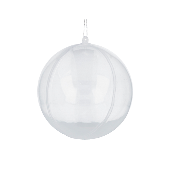 Bola plástico transp. para colgar Ø 6 cm.