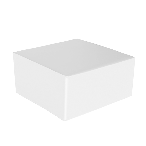 Puf cubo 50x50 alt. 25 cm. Blanco