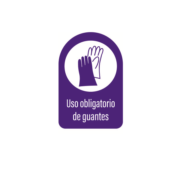 Vinilo adh. uso obligatorio de guantes