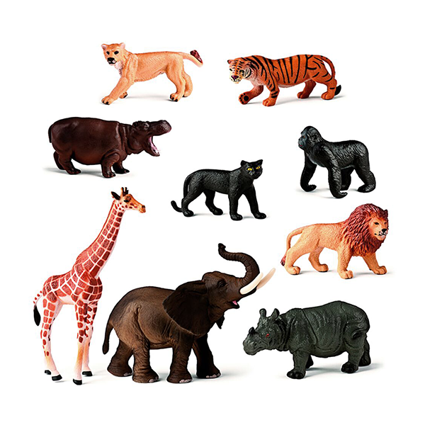 Animales selva 9 figuras