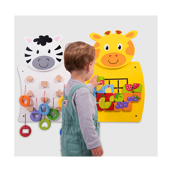 Juego 3 paneles pared con actividades