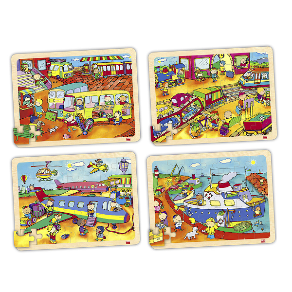 Puzzle transportes. Set 4 u.