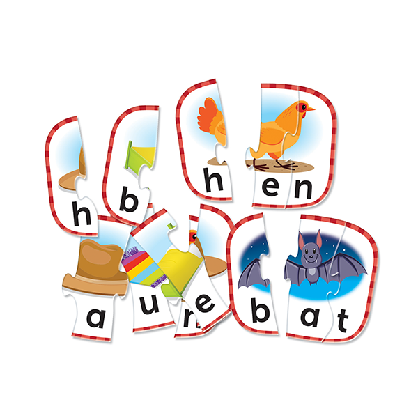 Tarjetas puzzle letras y palabras inglés