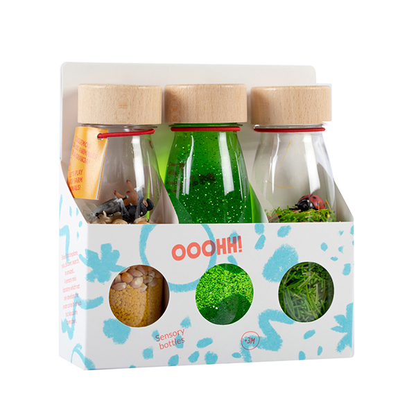 Botella sensoriale granja y naturaleza. Pack 3