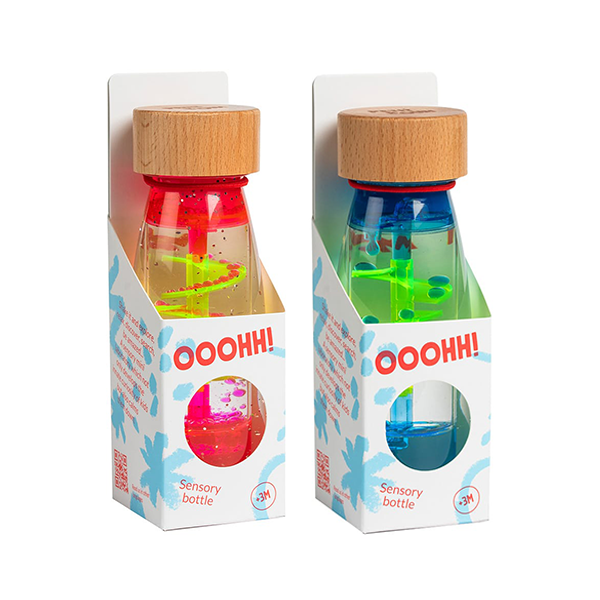 Botella sensorial movimiento espiral