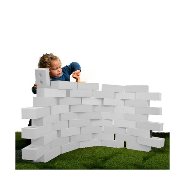 Ladrillos espuma blanca. Set de 25