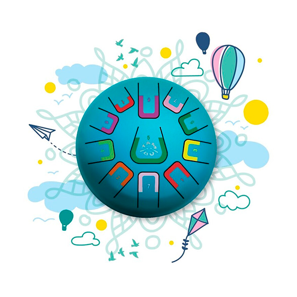 Tambú 20 cm 11 notas turquesa