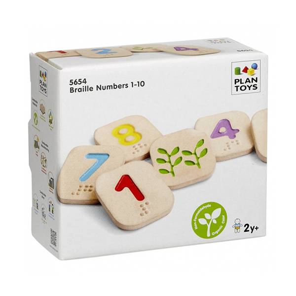 Números en braile del 1 a 10 Plantoys