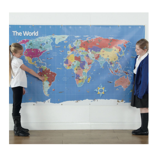 Mapa del mundo para interior