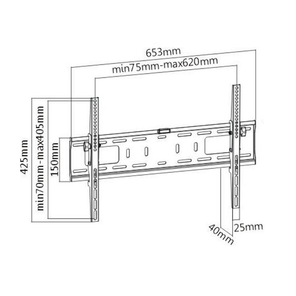 SOPORTE MONITOR PARED/SUELO HASTA 100 kg - 98 VESA HASTA 900x600