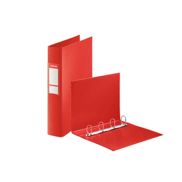 ¿Carpeta Esselte 4 anillas 40 mm. Rojo