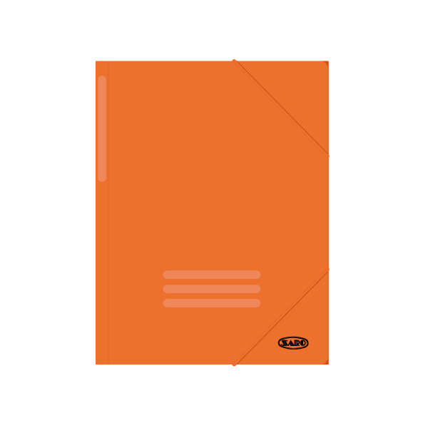 Carpeta gomas cartón Naranja (100)