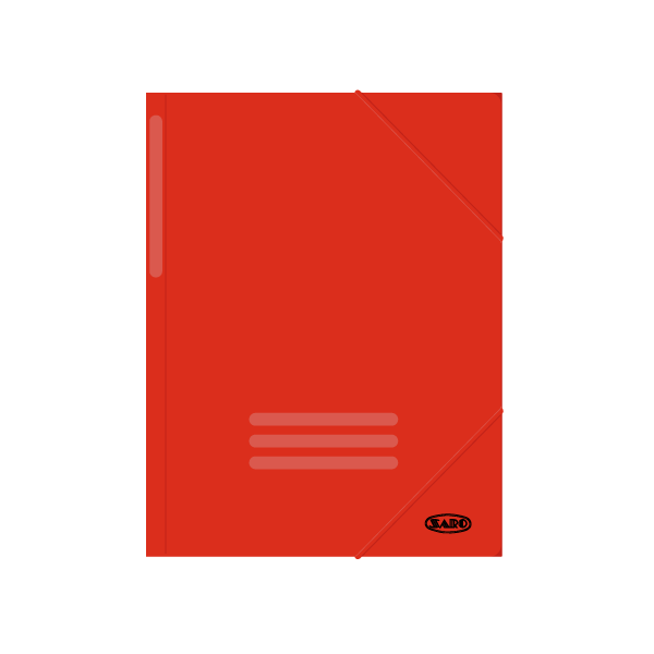 Carpeta gomas cartón Rojo (100)