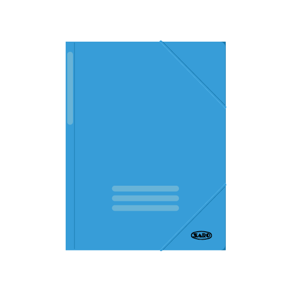 Carpeta gomas cartón Azul claro (100)