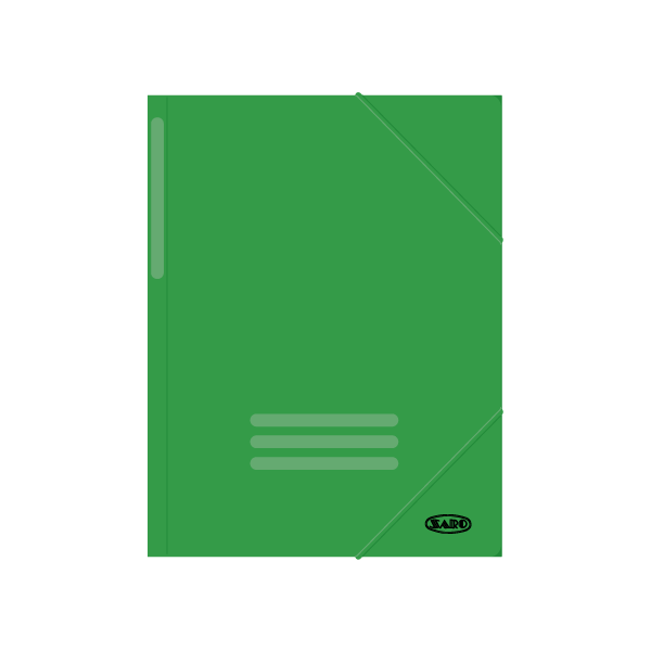 Carpeta gomas cartón Verde claro (100)