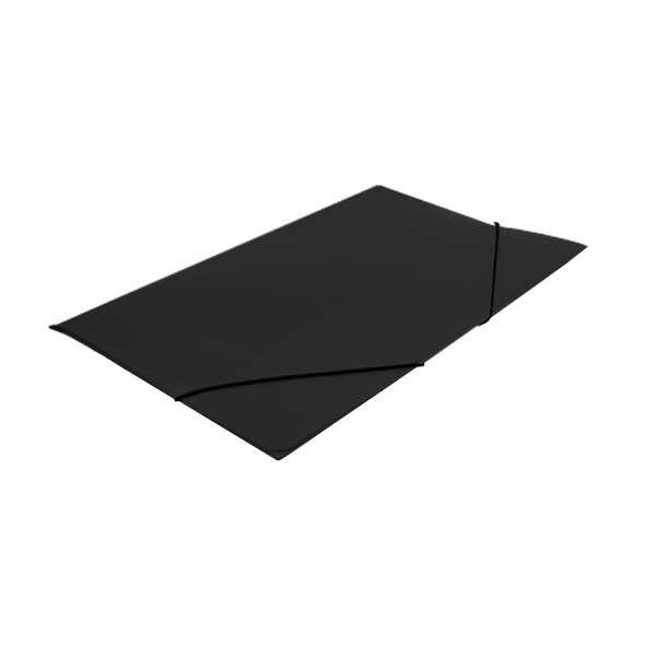 Carpeta gomas poliprop. Negro (12/120)