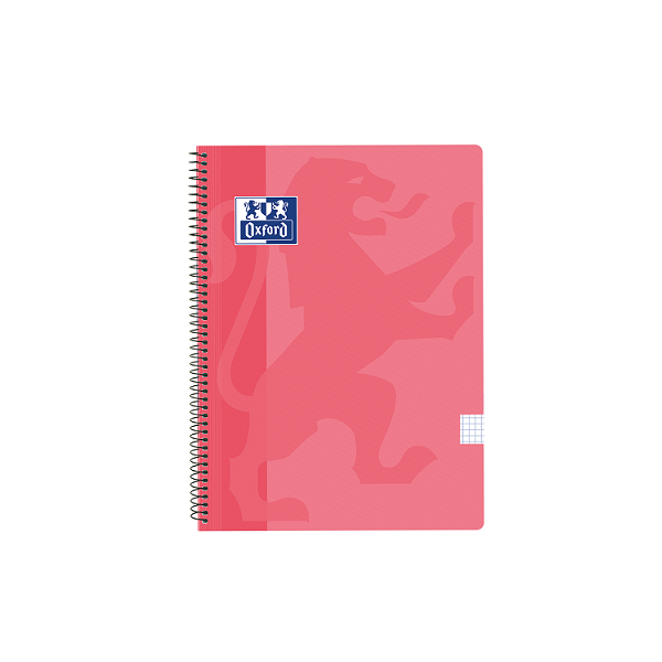 Cuaderno Oxford tapa plást. fº 80 h. 90 g. 4x4 Rosa (5)