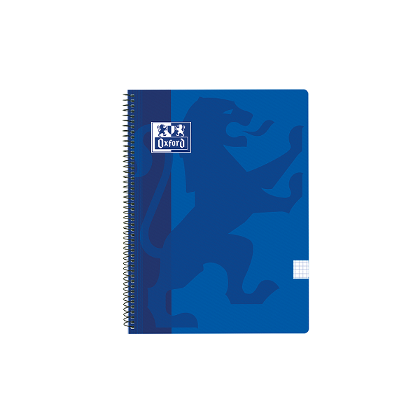 Cuaderno Oxford tapa plást. fº 80 h. 90 g. 4x4 Azul Fuerte