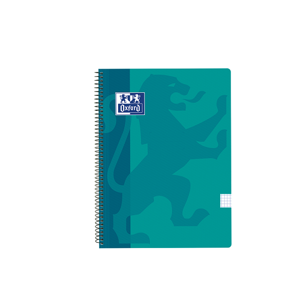 Cuaderno Oxford tapa plást. fº 80 h. 90 g. 4x4 Turquesa (5)