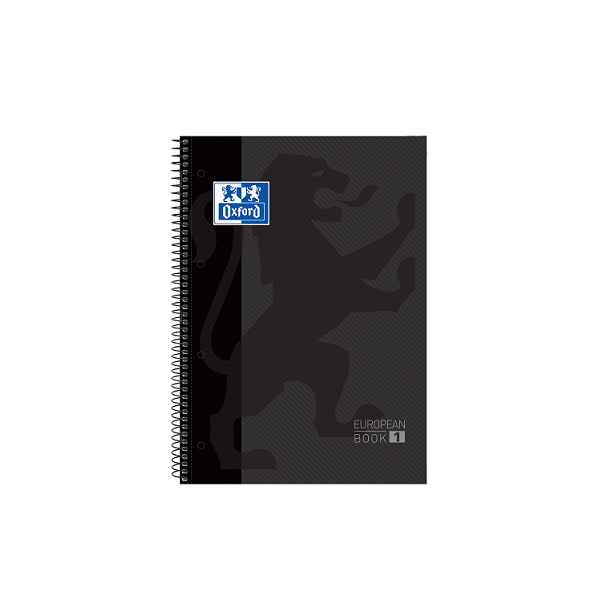 Cuaderno Oxford microperforado 80 h. Negro (5)